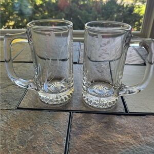 Princess House Heritage crystal beer mugs 12 oz NEW
